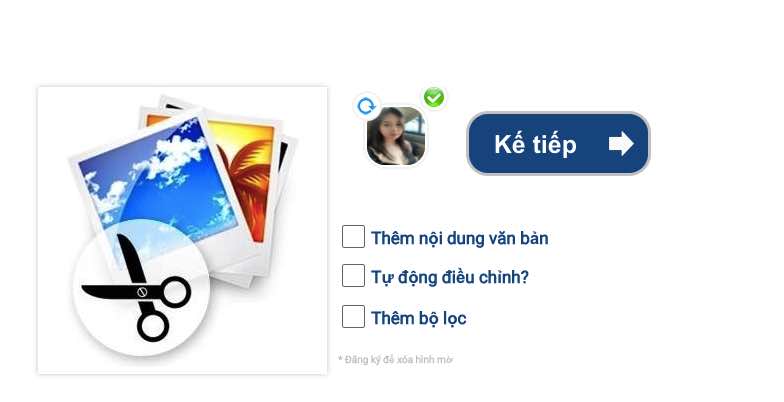 Cắt ảnh online với Photosmile