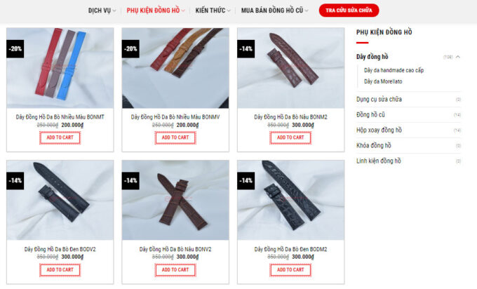 Dây đồng hồ da bò giá rẻ chỉ từ 200.000đ
