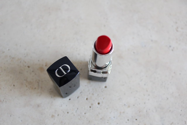 Rouge Dior lipsticks in Actrice Miss, Red Smile, Pretty Matte, Radiant Matte, and Ambitious Matte review for fall 2016