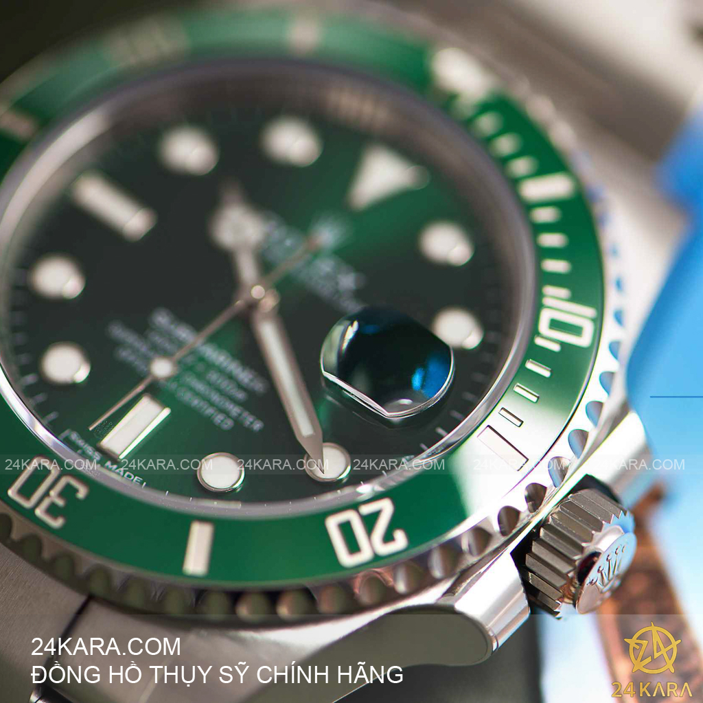 Đồng hồ Rolex Submariner Date 40 Hulk M116610LV-0002 116610LV-0002 Thép Oystersteel Mặt Xanh Lá