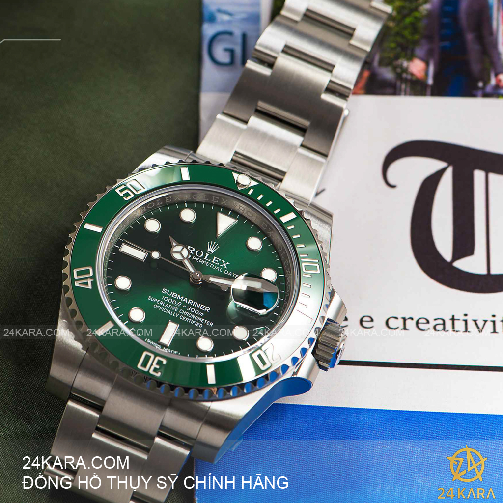 Đồng hồ Rolex Submariner Date 40 Hulk M116610LV-0002 116610LV-0002 Thép Oystersteel Mặt Xanh Lá