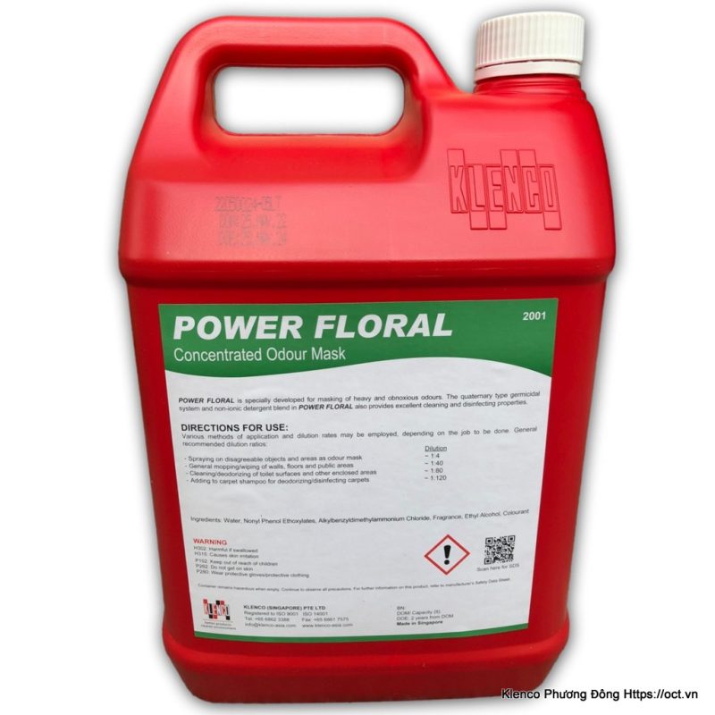 Nước lau sàn nhà diệt khuẩn khử hết mùi Bệnh viện Power Floral-5L