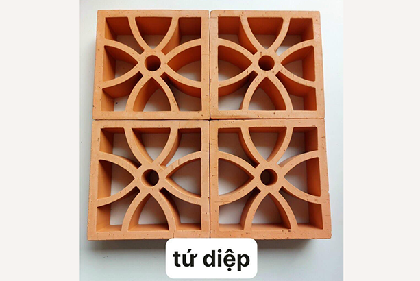 gạch bông gió tứ diệp
