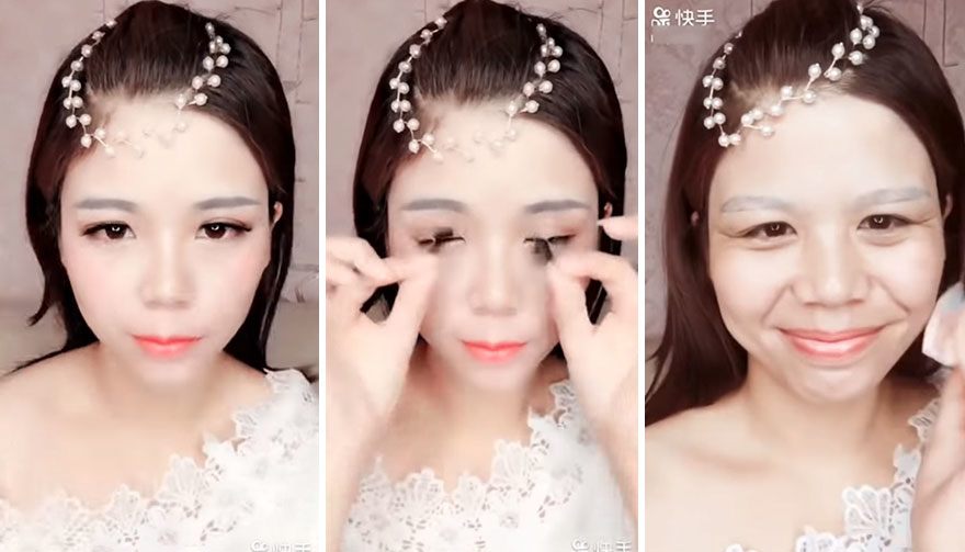 Gái xinh tiktok tẩy trang làm bao người ngã ngửa: độn mũi gọt cằm chỉ bằng son phấn - 6