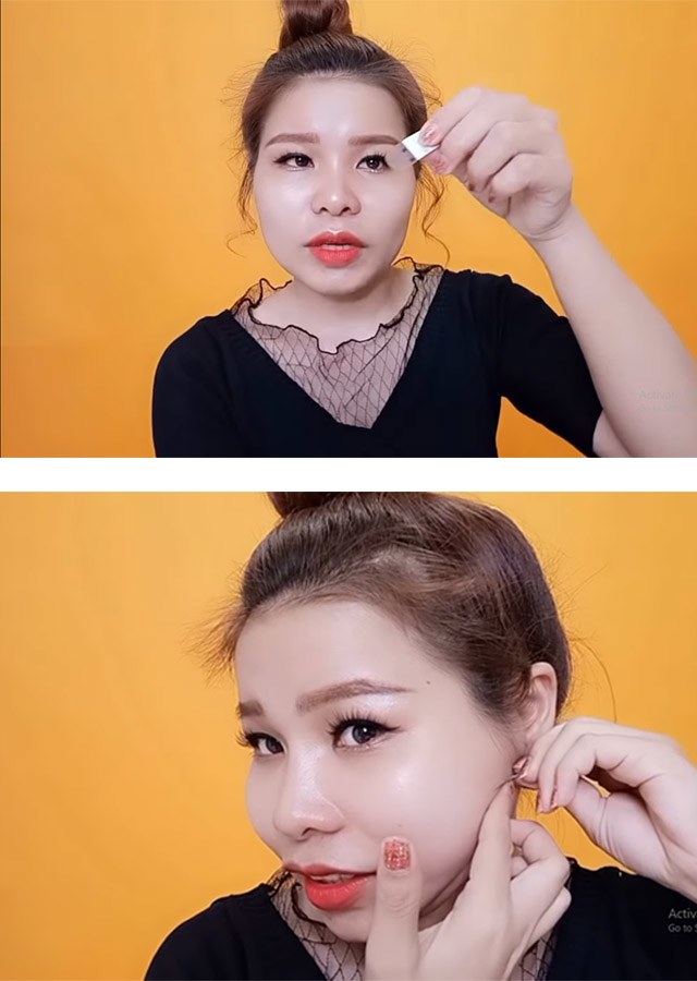 Gái xinh tiktok tẩy trang làm bao người ngã ngửa: độn mũi gọt cằm chỉ bằng son phấn - 11