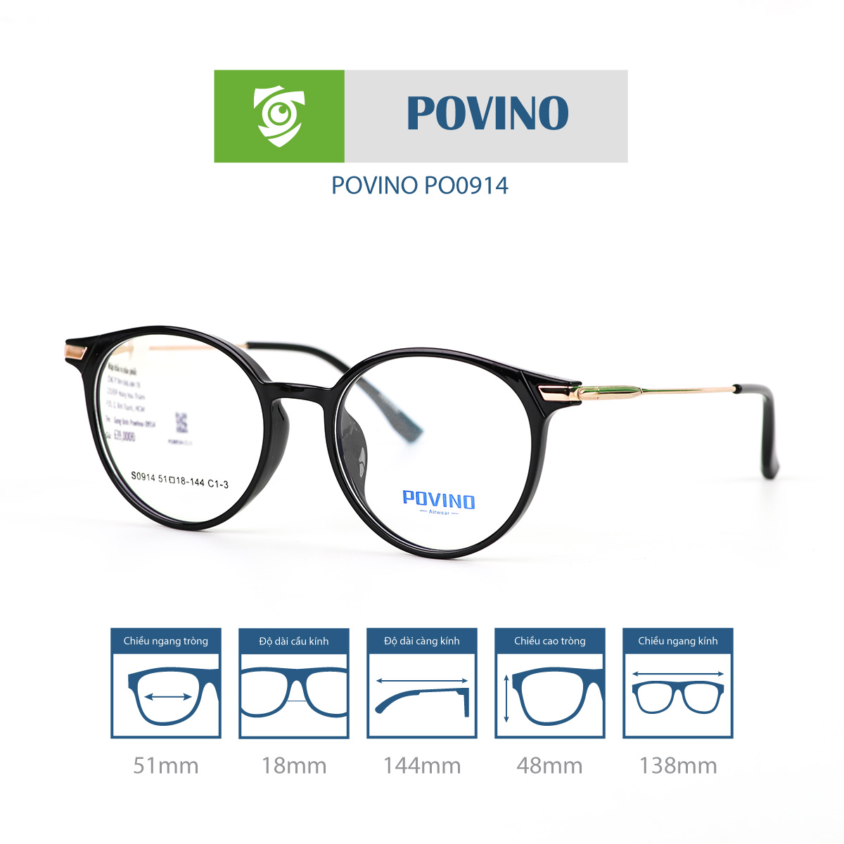 Gọng kính POVINO PO0914