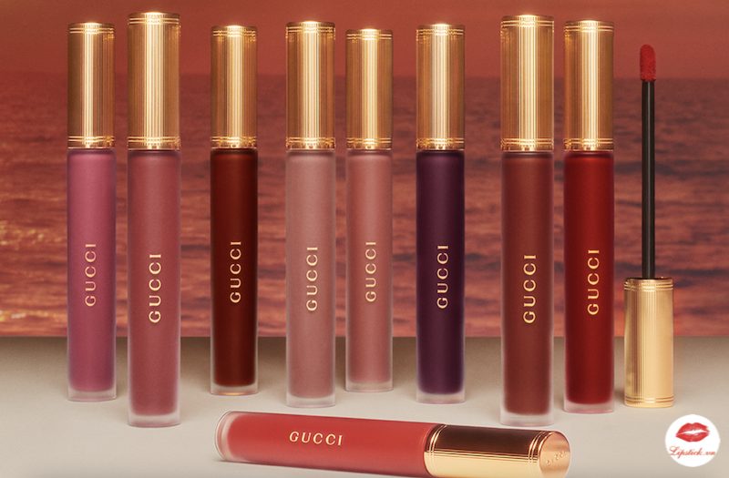 Son Kem Gucci 311 Lizzie Tiger Màu Đỏ Cam