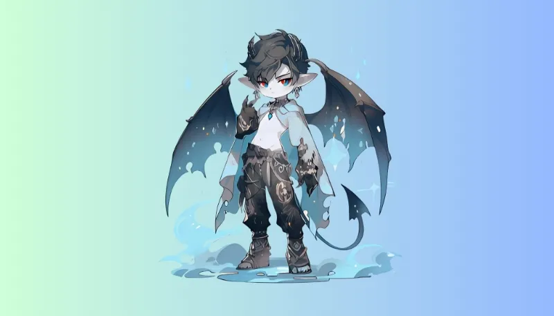 Chibi ác quỷ anime 4K rực rỡ và sống động