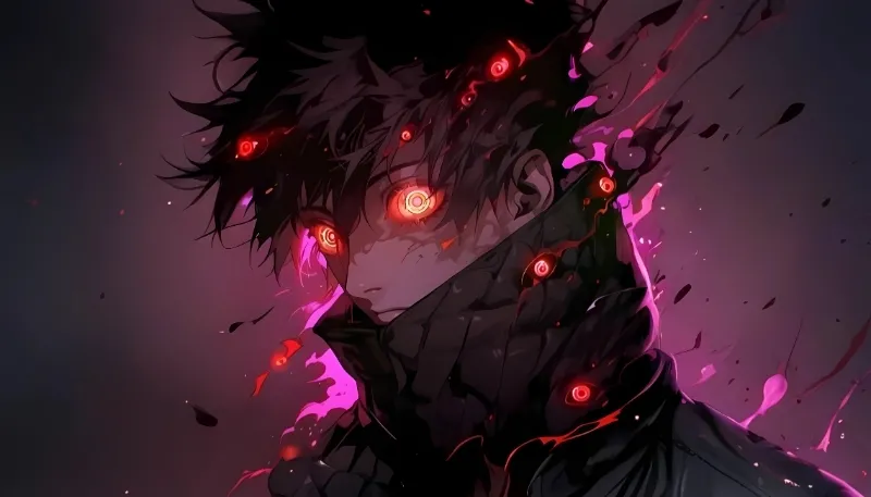 Ác quỷ anime 3D siêu nét trên nền tối