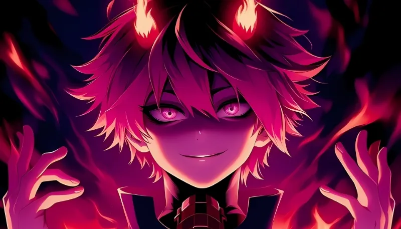 Tạo hình ác quỷ anime nam với phong thái trầm tĩnh