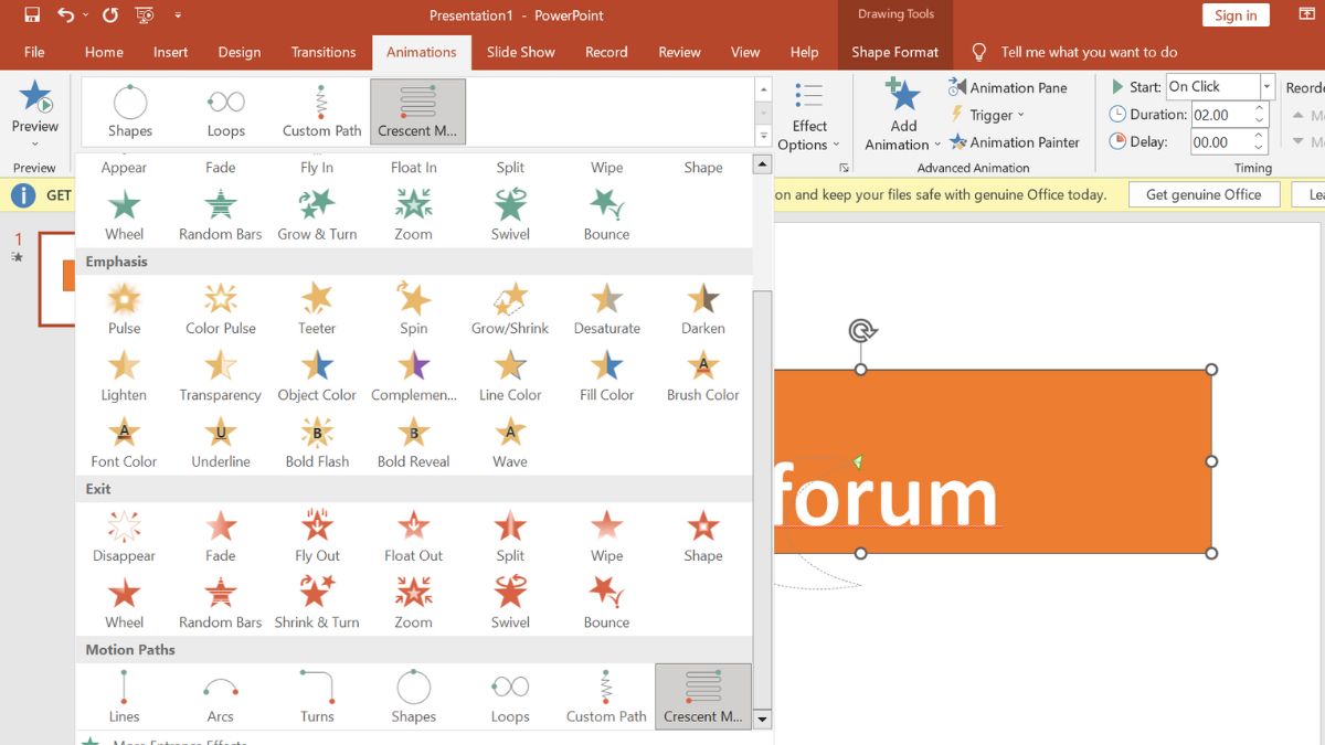 Bước 1: Cách tạo hiệu ứng cho hình ảnh trong Powerpoint