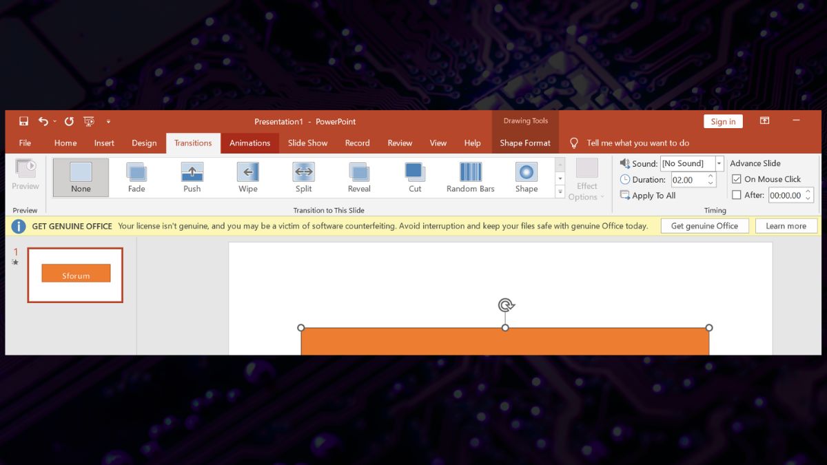 Bước 3: Cách làm hiệu ứng chuyển slide trong Powerpoint