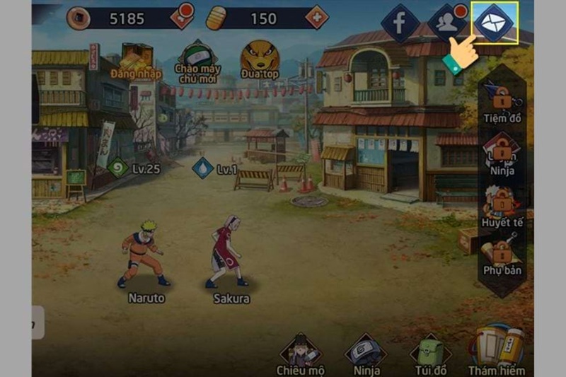 bam vao bieu tuong la thu o giao dien game huyen thoai nhan gia