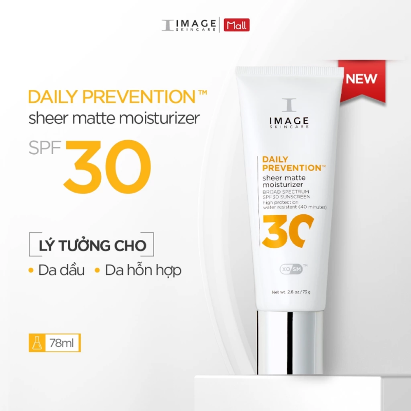 Kem chống nắng Image Skincare Daily Prevention Sheer Matte Moisturizer SPF30