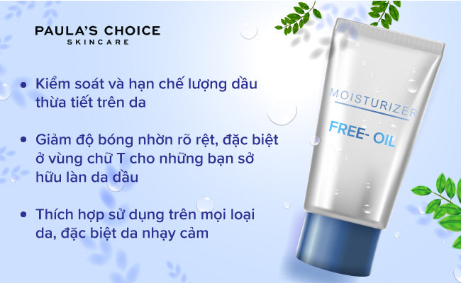 lựa chọn kem dưỡng ẩm không chứa dầu, Kem dưỡng ẩm không chứa dầu kiểm soát vấn đề về mụn