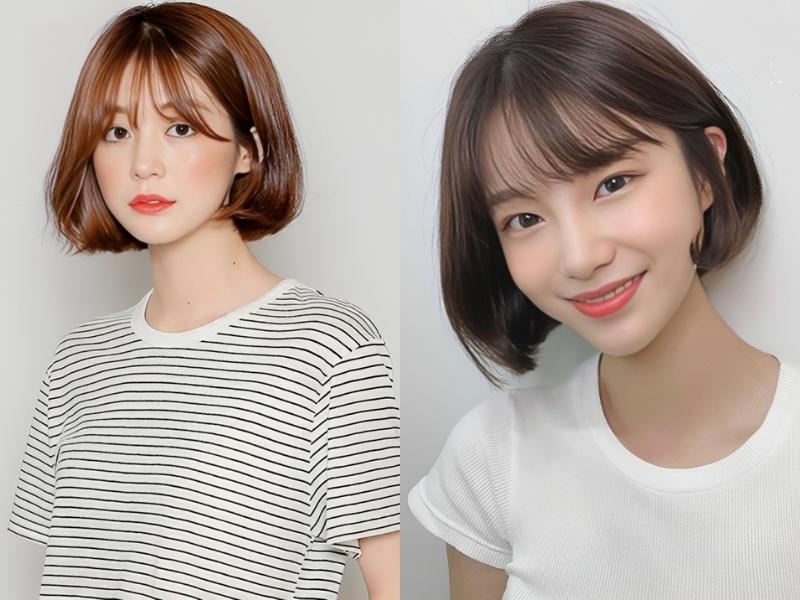 Những kiểu Tóc bob nữ mái thưa
