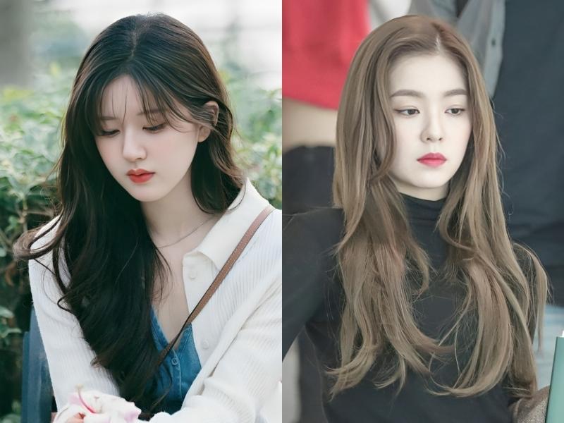 Triệu Lộ Tư và Irene với kiểu tóc dài kết hợp mái thưa