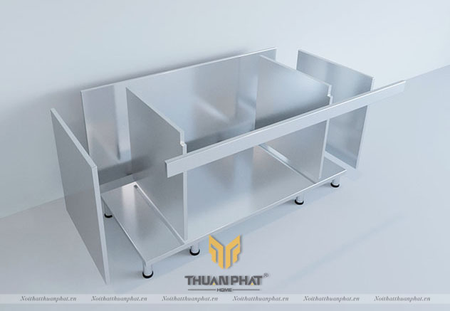 Cấu tạo tủ bếp inox 304 dập khung Thuận Phát
