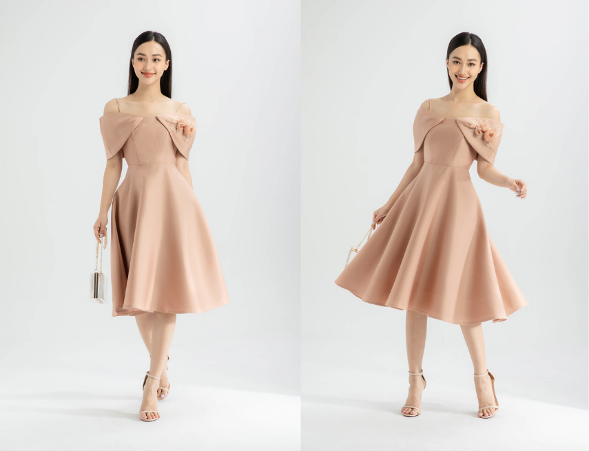 Đầm dạ hội cách điệu thanh lịch và nhẹ nhàng dành cho cô nàng đơn giản