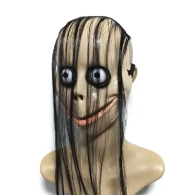 Mặt Nạ Halloween Kinh Dị Ngôi Nhà Ma Ám Tóc Dài Cười Sơn Hào Giá Shock 23K