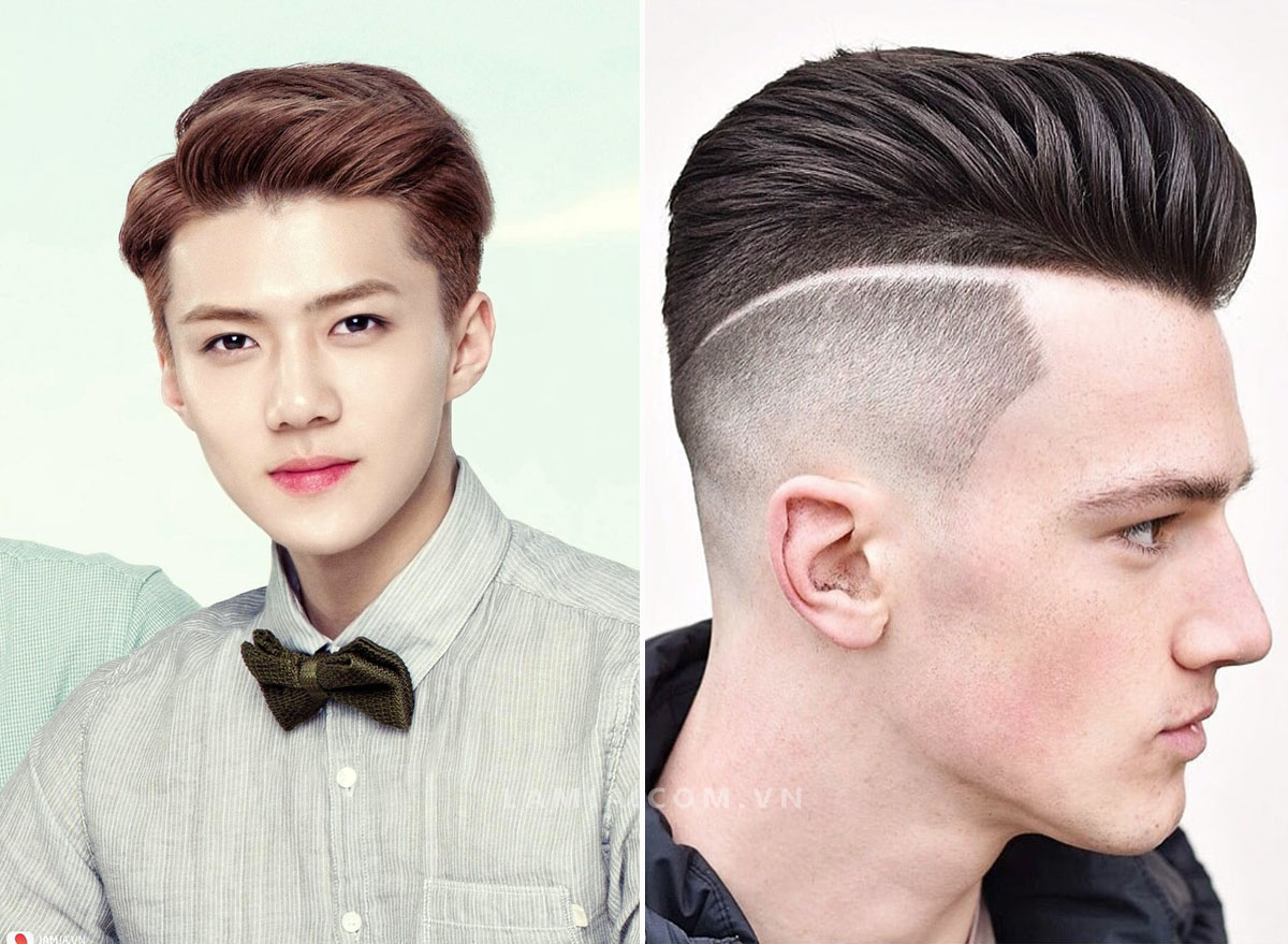 Toc Buzz Cut cho nam mat dai