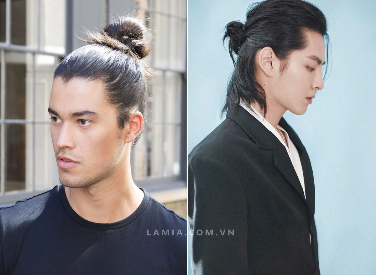 Toc pompadour cho nam mat dai