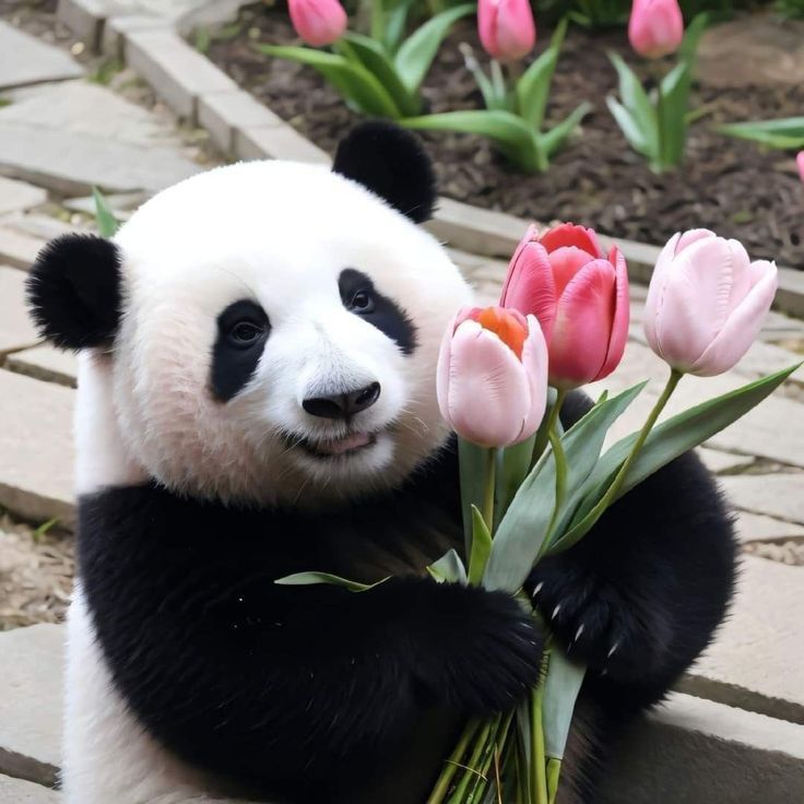 Gấu trúc lúc cười là đáng yêu vô cùng tận