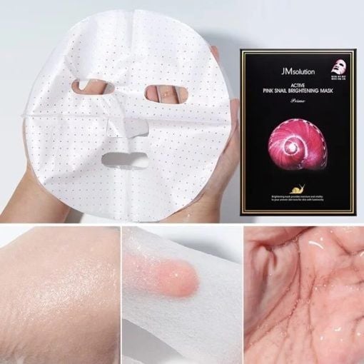 Mặt Nạ Ốc Sên Hồng Dưỡng Sáng Da JM Solution Active Pink Snail Brightening Mask Prime