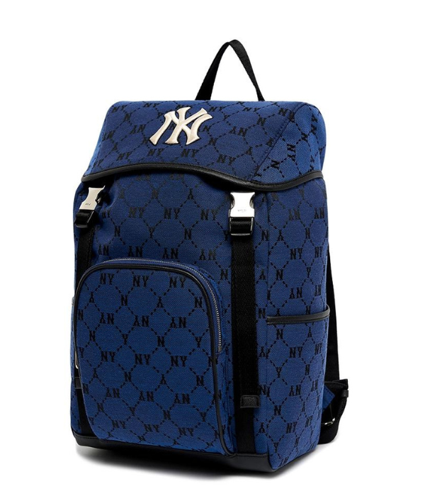 Balo MLB rút dây Monogram Diamond Jacquard màu xanh dương