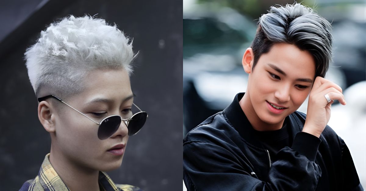 Tóc màu bạch kim mohican