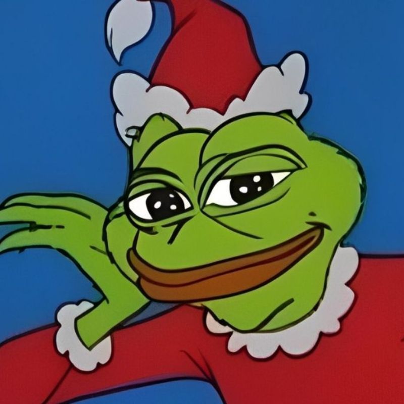 meme ếch xanh noel