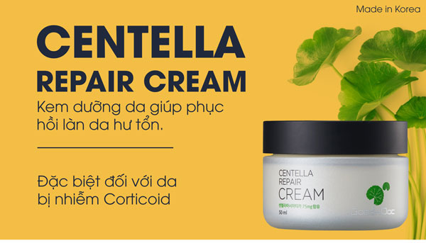 Kem dưỡng ẩm phục hồi rau má GoodnDoc Centella Repair Cream