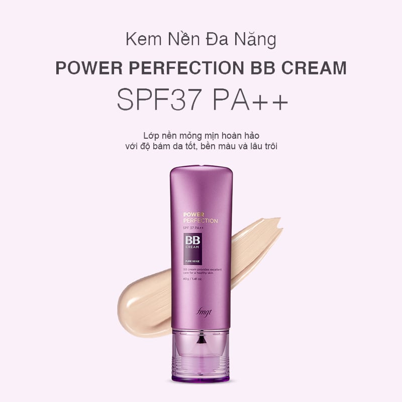 Kem Nền THE FACE SHOP Che Phủ Khuyết Điểm Power Perfection Bb Cream Spf37 Pa++ 40g