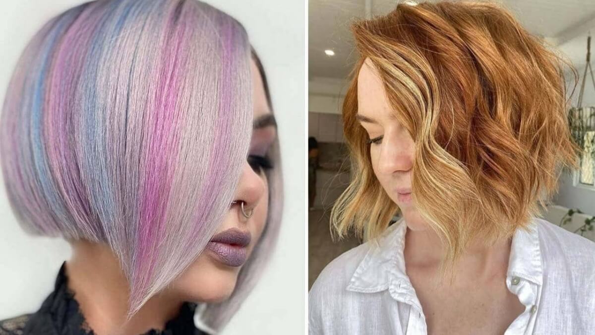 Tóc ngắn nhuộm highlight sáng