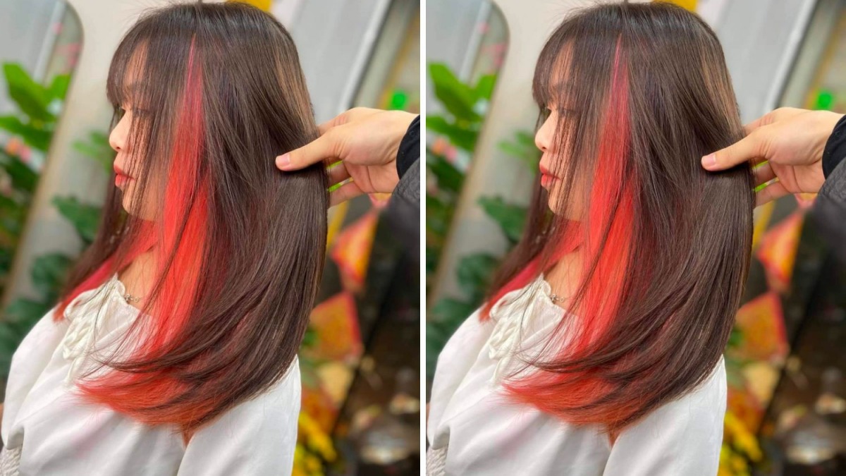 Màu tóc highlight đỏ