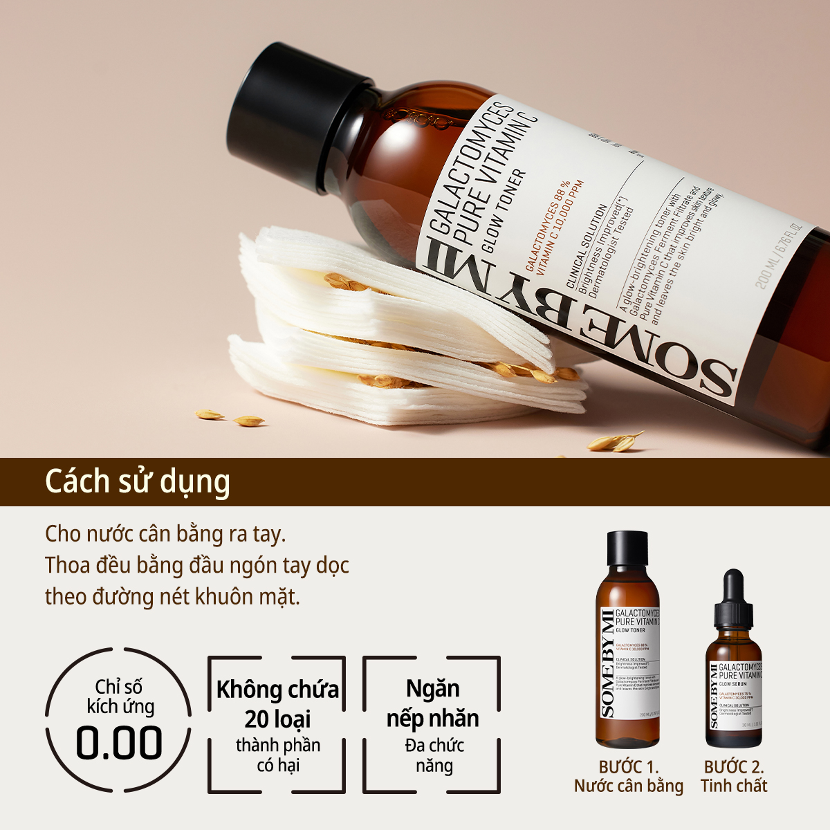 Nước Hoa Hồng Some By Mi Galactomyces Pure Vitamin C Glow Toner