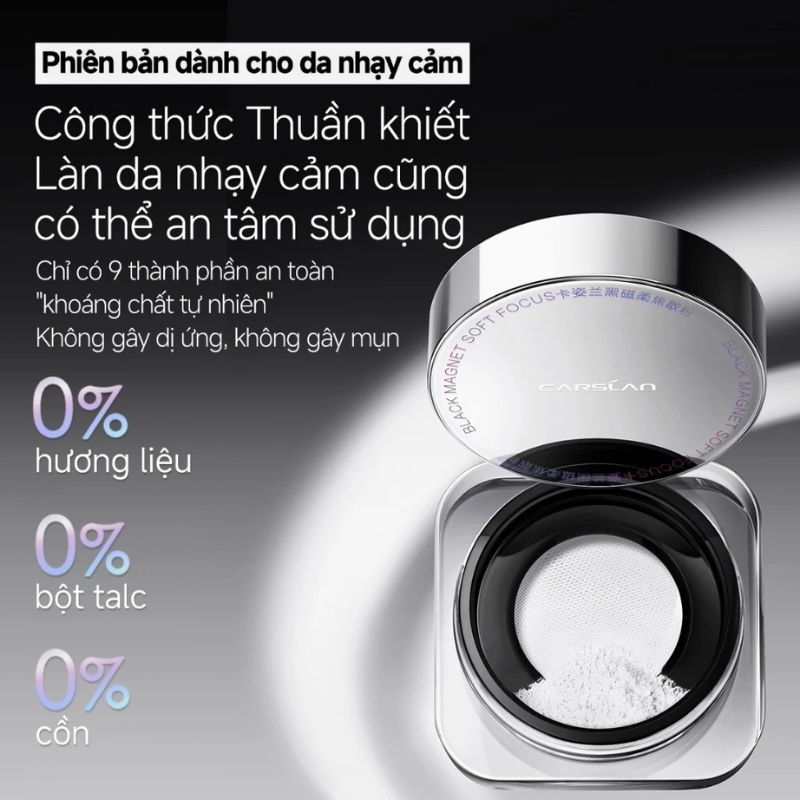 Phấn phủ CARSLAN Black Magnet cho da nhạy cảm