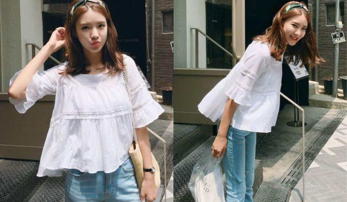 Áo babydoll phối với quần short