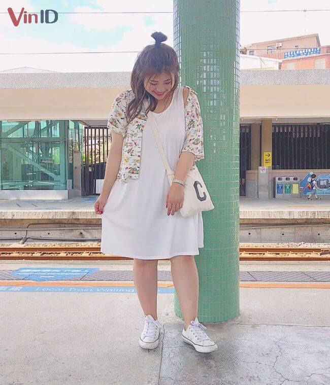 Váy liền phối áo sơ mi