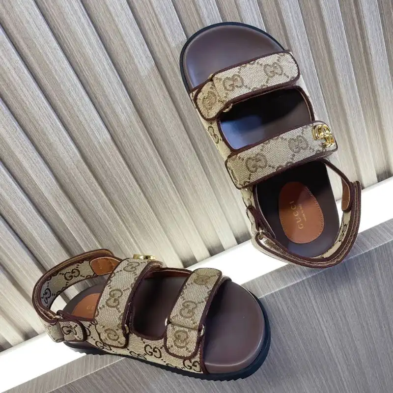 Dép Sandal Gucci GG Supreme Canvas