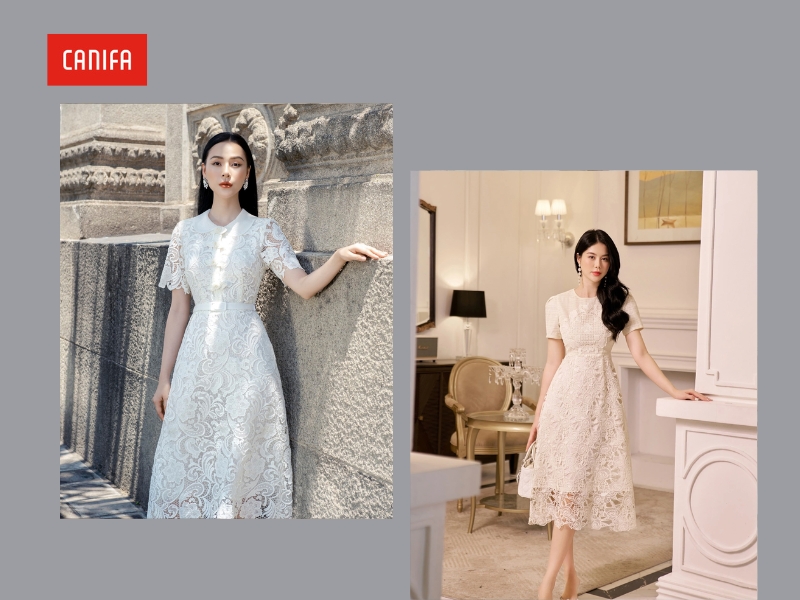 set đồ đi chơi tết cho nữ với đầm ren