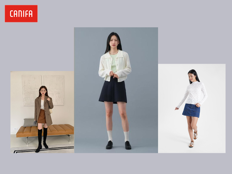 set đồ đi chơi tết cho nữ với chân váy ngắn