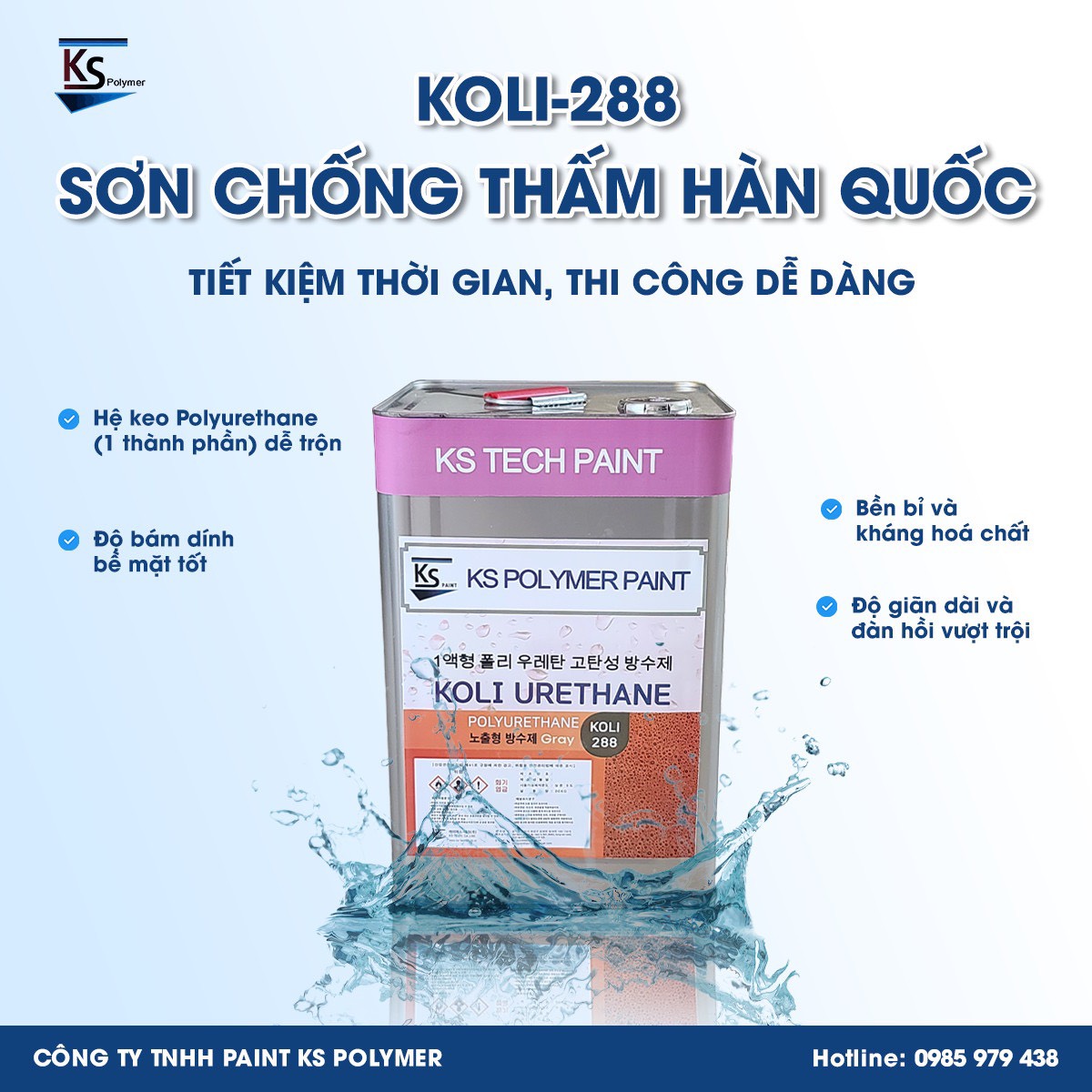Sơn chống thấm Polyurethane Koli-288