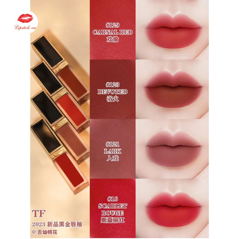 Son kem Tom Ford 129 Carnal Red Màu Đỏ Cam