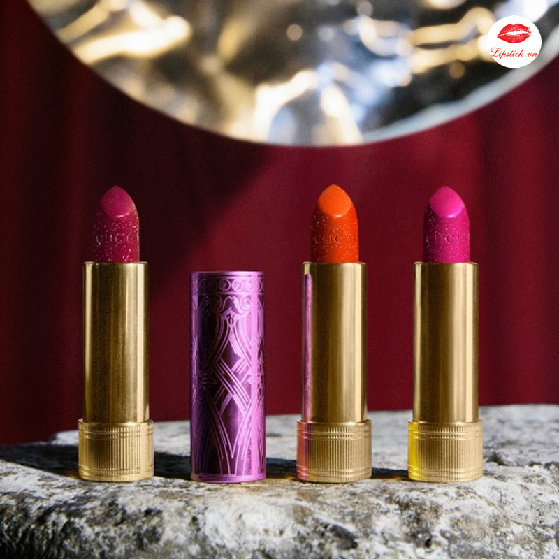 Son Gucci Glitter Agatha Orange 302 Đỏ Cam