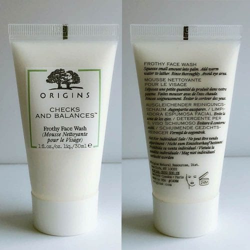 sua rua mat origins checks and balances frothy face wash 30ml kc medium