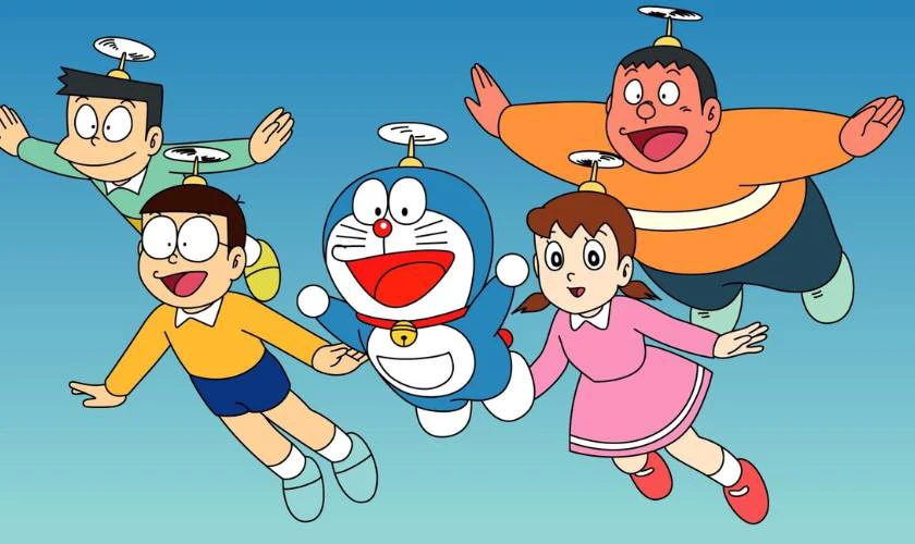 Ảnh Doremon cute vui cùng các bạn dễ thương nhất 2025
