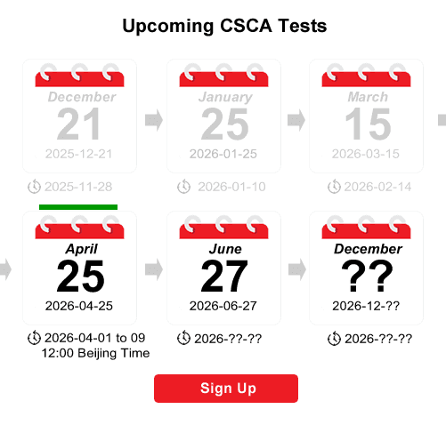 Lịch trình cho kỳ thi toàn cầu đầu tiên của Trung Quốc CSCA Test