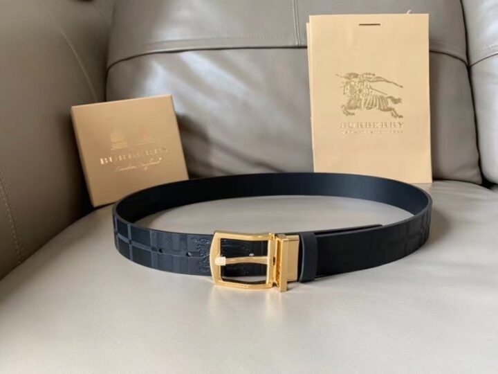 Thắt lưng Burberry siêu cấp dây logo khóa kim màu vàng TLB05