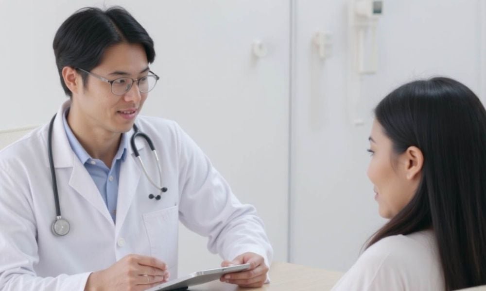 Bác sĩ chẩn đoán thoát vị đĩa đệm cột sống thắt lưng dựa trên các triệu chứng lâm sàng.
